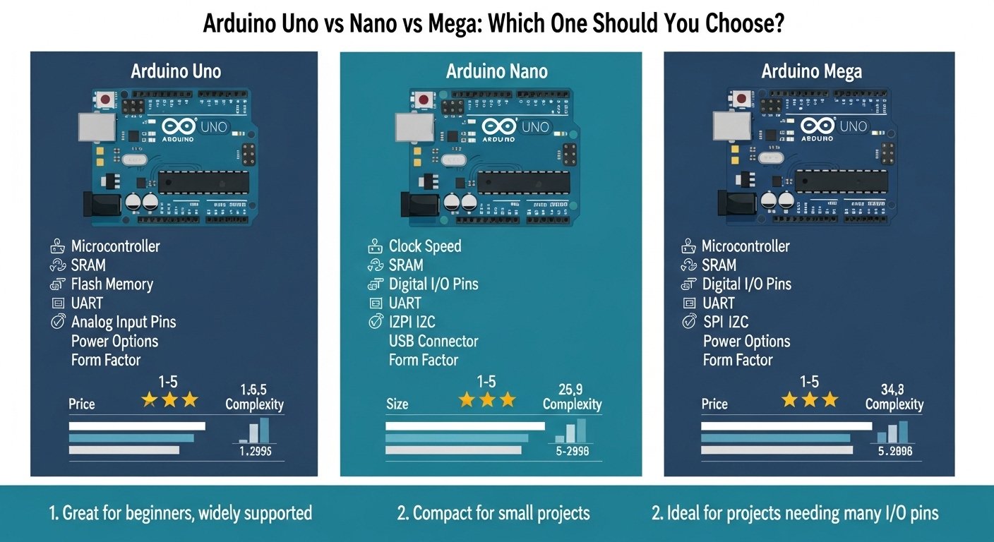 Arduino Uno vs Nano vs Mega: Which One Should You Choose? - arduinocraft
