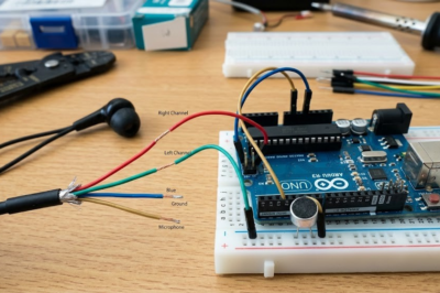How to Use an Earphone Part with Arduino Sound Sensor for Arduino (Wiring + Code)