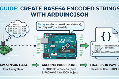How to Create a Base64 Encoded String in Arduino JSON Without Crashes