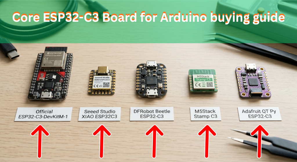 Core ESP32-C3 Board for Arduino connected to Arduino IDE